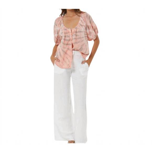 NEW YOUNG FABULOUS & BROKE clea top in peach - Picture 1 of 2